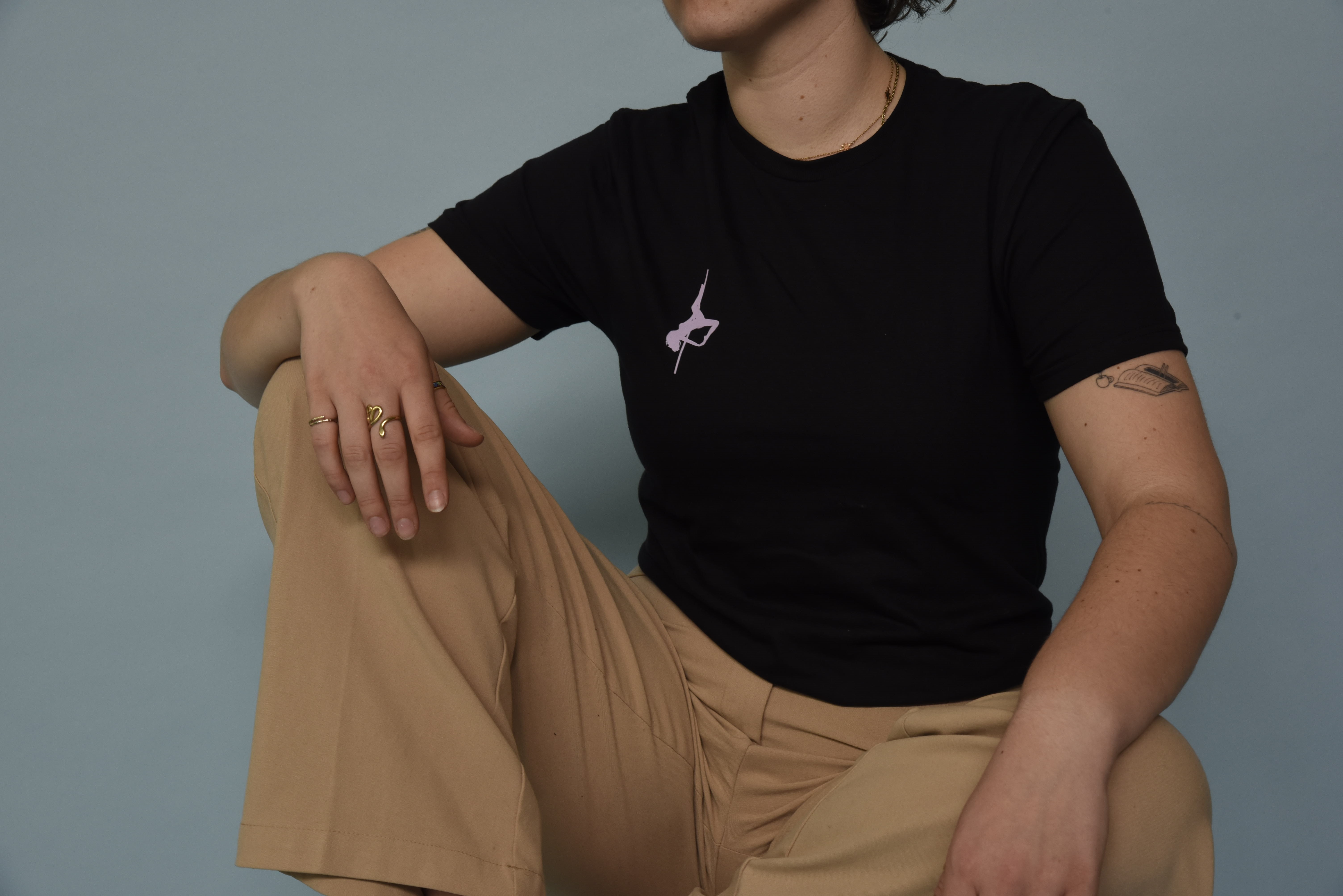 Photo of Black T-shirt with Logo size S, M, L, merchandise for G.S.P.V. De NoordPole.